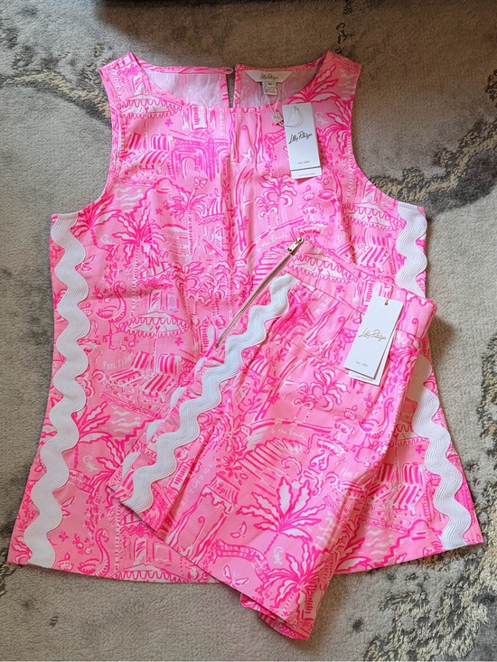 Lilly Pulitzer Other - Lilly Pulitzer Neon Pink Sleeveless Tunic and Short Set